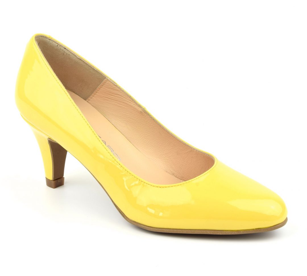 Escarpins Zara Jaune Imitation Crocodile - Pointure 39, Bon état D'occasion